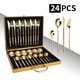 thumbnail image 2 of Juego de vajilla de 24 piezas con caja de regalo Juego de cubiertos de cocina de acero inoxidable Cuchillo Tenedor Cuchara Cubiertos, 2 of 8