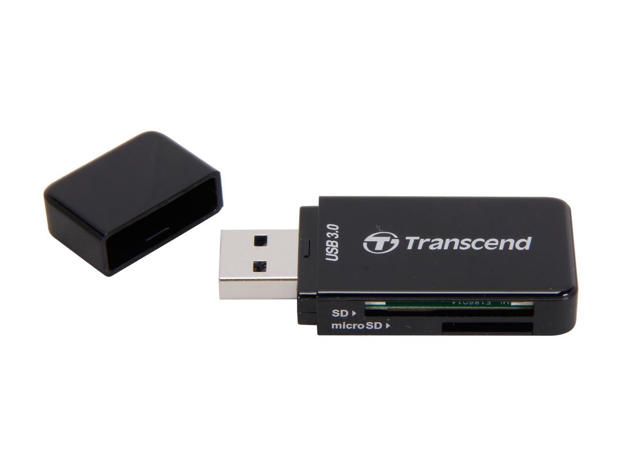 Transcend TS-RDF5K USB 3.0 Support SDHC (UHS-I), SDXC (UHS-I), microSD, microSDHC (UHS-I), and microSDXC (UHS-I) Flash Card Reader - image 3 of 6