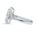 thumbnail image 3 of BERRICLE Sterling Silver Halo Wedding Engagement Rings Marquise Cut Cubic Zirconia CZ Vintage Inspired Art Deco Ring for Women, Rhodium Plated Size 5, 3 of 9