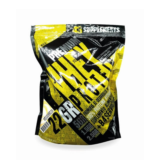 Proteína Whey 43 Supplements 2.7 KG Suero de Leche 84 Serv multicolor Unitalla