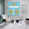 thumbnail image 6 of Oktoberfest Theme Curtain Tier and Valance Set 3 Piece, Farmhouse Wheat Beer Diamond Plaid 3-inch Rod Pocket Window Tier Curtains Valance for Kitchen Living Room, 6 of 9