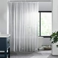 thumbnail image 4 of LYCAQL Waterproof Fabric Shower Curtain Liner - Soft Hotel Quality Cloth Shower Liner, Light-weight & Machine Washable - Curtain Heavy Standard Size 72x72, White FabricWater Spa Duty Shower Hotel, 4 of 7