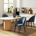 thumbnail image 2 of HOMCOM Ensemble de 4 Chaises de Salle à Manger Chaises de Cuisine avec Pattes en Métal Bleu, 2 of 10