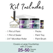 Beyond Paint Countertop Makeover Kit with Paint, Sealer, Flecks and Tools for Countertops, Linen