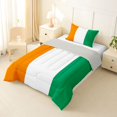 thumbnail image 2 of Manfei Flag Of Ivory Coast Twin Comforter Sets,Orange White Green Bedding Set,Light Gray Reversible,2-Piece,1 Comforter and 1 Pillowcase, 2 of 7