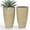 Egyptian Line, variant on FIASON 4 Pack Large Plastic 24/21/12/10" H Blue Tall Planters,Tall Plant Pots for Outdoor Indoor with Shelf Inset, Glossy Smooth Finish Large Flower Pot with Drainage Holes for Front Porch Patio