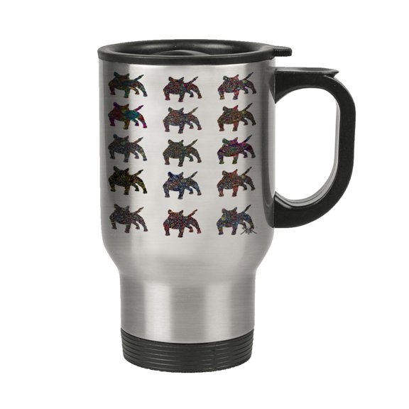 KuzmarK Insulated Stainless Steel Travel Mug 14 oz. - Bull Terrier Dog