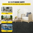 thumbnail image 2 of VEVOR Boat Carpet 6x13' Indoor Outdoor Marine Carpet Rug - Size Optional - 32 oz. waterproof patio Anti-slide rug, Black, 2 of 9