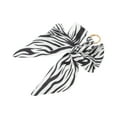 thumbnail image 5 of Unique Bargains 1 Pc Trendy Double Layer Bow Handbag Charm Bag Accessories Black White, 5 of 5
