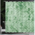 thumbnail image 3 of Ambesonne Nautical Shower Curtain, Soft Colors Ocean Waves, 69"Wx75"L, Jade Green, 3 of 4