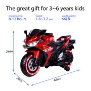 SaveJoy 12V Kids Motorcycle,Ride on Toys for Boy Girl, Red
