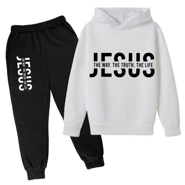 Zecgelong Ensemble à Capuche Imprimé à Manches Longues pour Enfants, Ensembles de Fête pour Filles