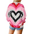 thumbnail image 6 of Hoodless Sweatshirts for Women Round Neck Love Heart Casual Sports Long Sleeve Sweatshirt Pullover Tops, 6 of 9