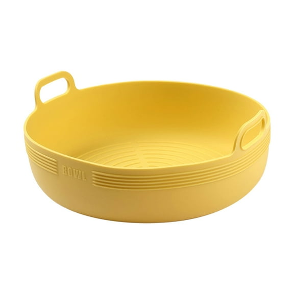 LanSuare Air Fryer Silicone Liners, Reusable Basket Bowl, Non-Stick Baking Tray, Heat-Resistant Oven Accessories, Family Healthy Cooking (2-Pack)