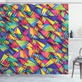 thumbnail image 1 of Ambesonne Indie Shower Curtain, Geometric Triangles Art, 69"Wx84"L, Multicolor, 1 of 3