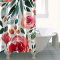 thumbnail image 4 of Pioneer Flower Floral Print Pattern Shower Curtain 72"x72" ,Bathroom Decorative Shower Curtains Set with 12 Hooks,Modern Waterproof Washable Shower Curtain, 4 of 6