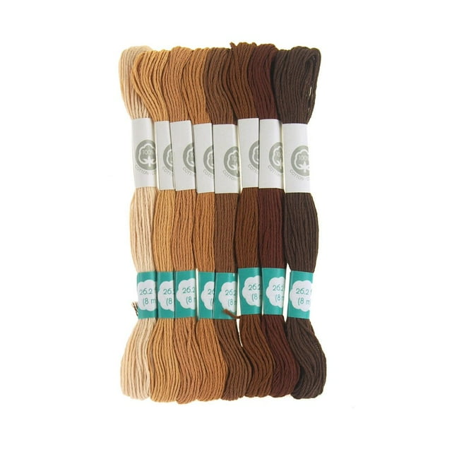 Hilo de algodón para bordar Homeford, 8,7 yardas, 8 unidades (selección natural)