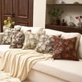 thumbnail image 6 of SUSIELADY Floral Pillow Cover 20 x 20 Inches – Vintage Chenille Square Throw Pillow, Soft Decorative Farmhouse Accent for Couch Sofa Living Room Bedroom, 1 Piece, Grey, 6 of 6