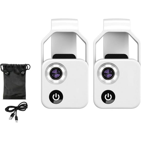 Nanozoom Zoom con Aumento de 200x, Lente para Teléfono Celular Nanozoom, Microscopio Telefónico con Lente Cpl/luz LED, el Mejor Portátil 200x, Lente Que Convierte Cualquier Teléfono Inteligente en un Microscopio Profesional-2 Pzas