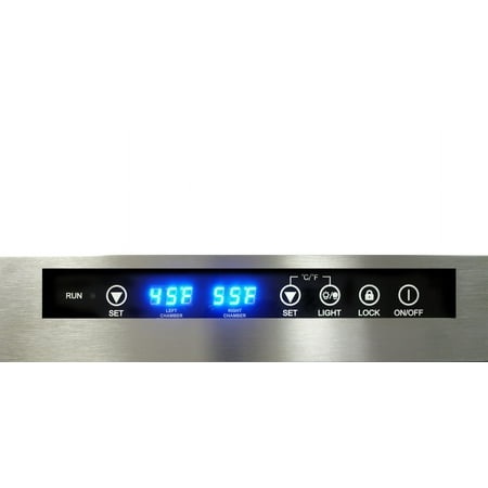 Vinotemp - Il Romanzo 6-Bottle Dual Zone Wine Cooler - Silver
