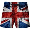 thumbnail image 1 of Pantalones cortos con estampado 3D de bandera nacional de EE. UU. Y Reino Unido para hombre, ropa de calle informal a la moda, pantalones cortos de playa, ropa deportiva masculina, nuevo Fivean unisex, 1 of 2