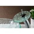 thumbnail image 6 of Paeva Series Deco-Glass Vessel Sink in Crystal Clear Chipasi with Matching Chrome Waterfall Faucet, 6 of 13
