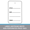 thumbnail image 3 of SSWBasics Large Unstrung White Non-Perforated Price Tags - 1 3/4”W x 2 7/8”H - Pack of, 3 of 5