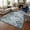 Grey Blue, variant on Vintage Trellis 5ft Round Rug Washable Living Room Rug Non Slip Low Pile Circle Rugs for Bedroom Soft Indoor Round Carpet Non-Shedding Stain Resistant Round Mat for Kids Room Nursery Yellow