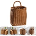 thumbnail image 5 of Plastic Woven Wall Hanging Storage Basket, Decorative Organizer Bin for Living Room, Kitchen & Bedroom, Space-Saving Wall Mounted Home Decor, Stylish and Functional Easter Supply, Medium, Brown, 5 of 7