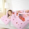 thumbnail image 4 of jejeloiu Cute Capybara Full Size Comforter Sets,Red Strawberry Doughnut Bedding Sets For Girls Boys Reversible 3-Piece, 4 of 8