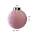 thumbnail image 2 of Luyimi 3.15 Inch Velvet Christmas Ball Ornaments, Fabric Wrapped Hanging Xmas Balls for Christmas Tree Garland Holiday Home Decoration, 2 of 8