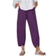 thumbnail image 1 of Pantalones de Mujer Casual Color Sólido Pétalo Patrón Pocket Loose Pantalones Recortados para las Mujeres Pantalones Sueltos para las Mujeres, 1 of 7