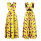 thumbnail image 2 of Vestido largo estampado africano para mujer Vestido largo con abertura en el hombro de Muti Way Homb Abanopi 7-L, 2 of 7