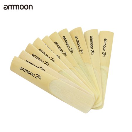 ammoon 10pcs 2.5 2-1/2 Bamboo Reeds Set for Eb Alto Saxophone Sax Accessory