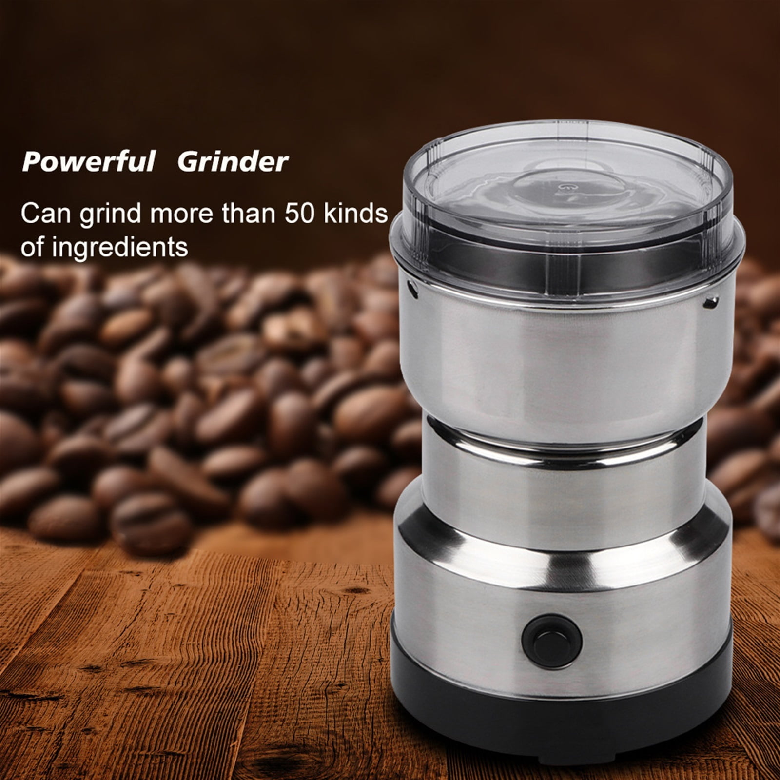 Stainless Steel Coffee Bean Grinder Household Portable Grinding Cup Grain Spice Multi-function Grinder