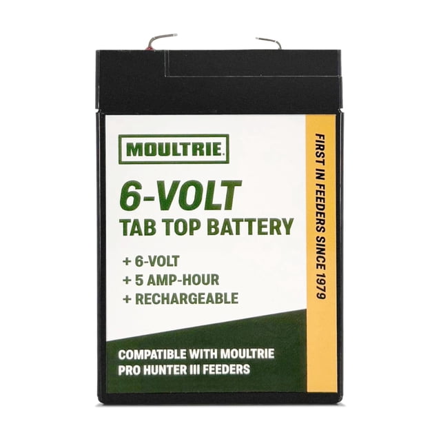 Batería recargable Moultrie de 6 V con pestaña superior, 5 Ah
