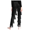 thumbnail image 4 of iiniim 2pcs Women Latin Dance Outfits Sets Tassel Camisole Tops Fringe Pants Modern Salsa Ballroom Costume Black S, 4 of 7