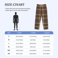 thumbnail image 4 of Logiee khaki coffee plaid Print Pajama Pants for Men,Men’s Pajama Bottoms,Mens PJ Pants with Pockets & Button Fly-Large, 4 of 6