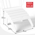 thumbnail image 3 of CostaElm Adirondack Outdoor Ottoman, All Weather HDPE Plastic Adirondack Ottoman, Patio Slat Footrest Foldable Foot Stool, White, 3 of 9