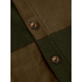 thumbnail image 4 of MAWCLOS Mens Outwear Open Front Cardigan Sweater Long Sleeve Sweaters Knitted Outdoor Color Block Cardigans Army Green M, 4 of 6