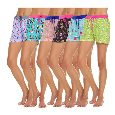 

Lati Fashion Woman Pajamas Shorts Female PJs Sleepwear (Pack of 6 Colors) Size X-Large