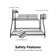 thumbnail image 4 of Mainstays Small Space Junior Twin over Full Low Profile Metal Bunk Bed, Black, 4 of 16