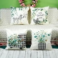 thumbnail image 5 of Spring Farmhouse Pillow Covers 20x20 Set of 4 Buffalo Plaid Floral Truck Pillowcases Home Sweet Home Bloom Flower Home Decor Eucalyptus Leaves Cushion Cases for Couch Sofa Patio Balcony, 5 of 6