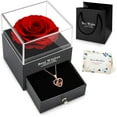 thumbnail image 7 of MYEBIUAI Eternal Rose I Love You Necklace Red Rose Necklace, 7 of 7