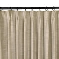 thumbnail image 3 of TWOPAGES Kyla Collection Room Darkening Lined Faux Linen Pinch Pleated Curtain, 40"x96", 1 Panel, Flax, 3 of 6