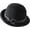 Black, variant on Womens Knitted Bowler Hats with Bowknot Short Brim Roll Up Cloche Church Hat Vintage Foldable Fedora Hat Beach Bucket Cap