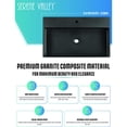 thumbnail image 2 of Serene Valley Rectangular Countertop Single Granite Bathroom Sink, Black, 2 of 9