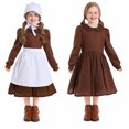 thumbnail image 2 of Vestido de niña, mucama de anime, mucama de granja pastoral, vestido de cosplay, delantal, sombrero, disfraz para niño, fiesta de carnaval de Halloween, actuación en el escenario, 2 of 4