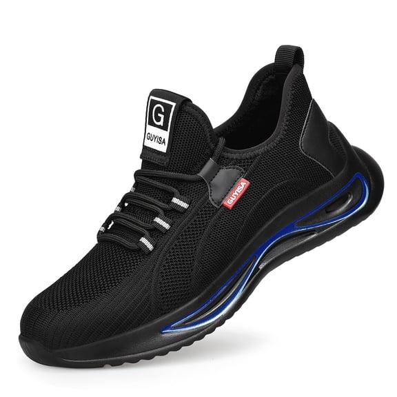 AUXDIQ Work Shoes Men Women Breathable Steel Toe Cap Industrial Trainers Lightweight Construction Sneakers Sport Shoes