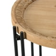 thumbnail image 4 of A and B Home 48108 21.3" W Round Natural Fir Wood/Iron Indoor Side Table, Brown, Black, 4 of 6